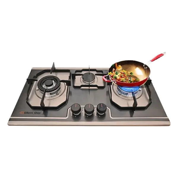Glam Gas Food Book 3 Burner Kitchen Hob